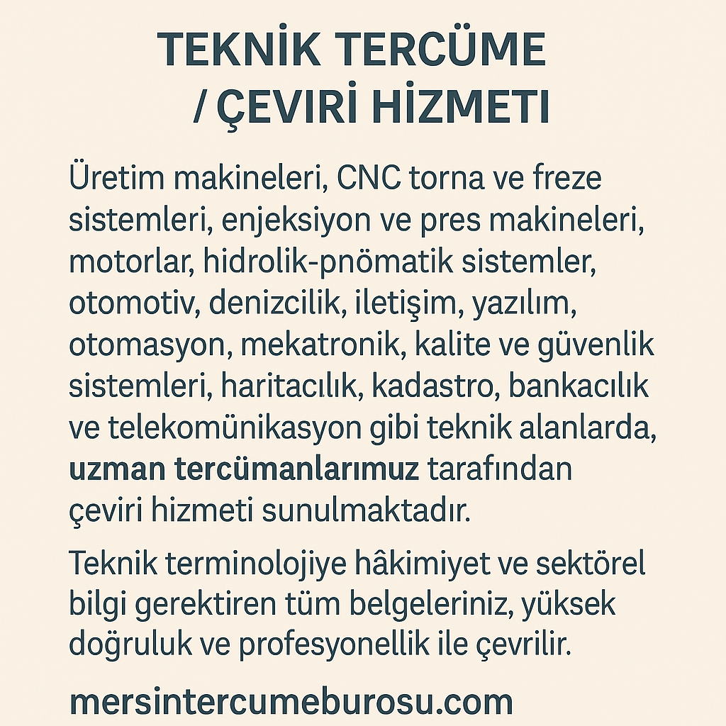 Teknik Tercüme/Çeviri